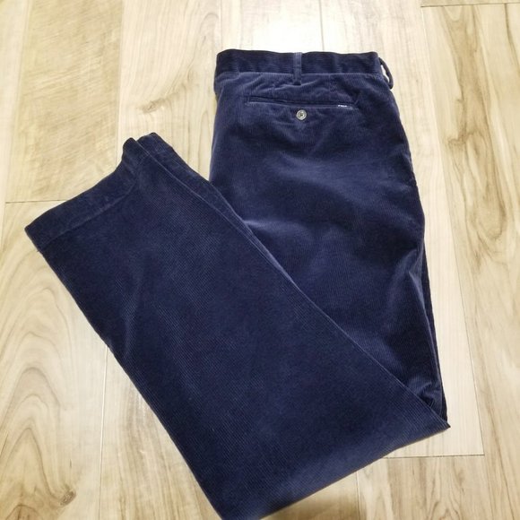 Polo Ralph Lauren Corduroy Pants Mens 38x32 Blue Classic Fit (Act: 39x31) - Picture 7 of 15